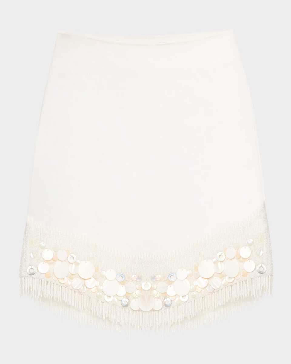 Nells Shell Beaded Mini Skirt